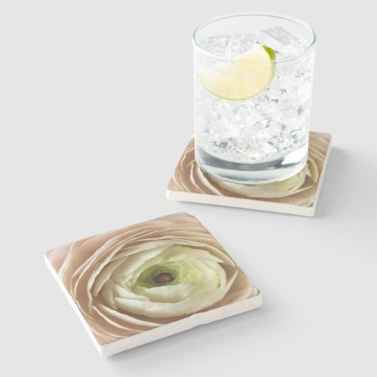 Ranunculus Flower Stenen Onderzetter (Zijkant)