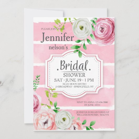 Ranunculus Flowers Uitnodiging (Voorkant)