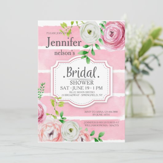 Ranunculus Flowers Uitnodiging (Staand voorkant)