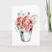 Ranunculus gevouwen bedankkaart (Voorkant)