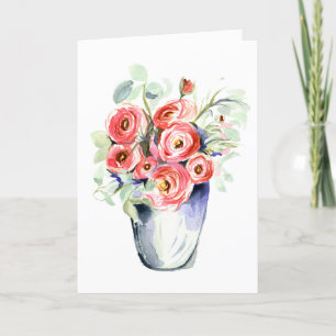 Ranunculus gevouwen bedankkaart