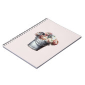 Ranunculus in Tin Pail Rustic Glam Roze Notitieboek (Linkerzijde)