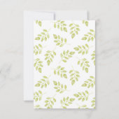 Ranunculus & Kant Bloemen Bruiloft Antwoorden Kaar RSVP Kaartje (Achterkant)