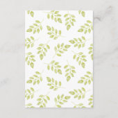 Ranunculus & Kant Bloemen Bruiloft Informatie Kaar Informatiekaartje (Achterkant)