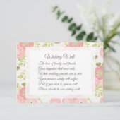 Ranunculus & Lace Perzik Huwelijk Wensput Kaarten (Staand voorkant)