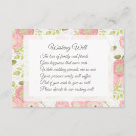 Ranunculus & Lace Perzik Huwelijk Wensput Kaarten