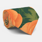 Ranunculus Mozaïek Kleurrijk Gepersonaliseerd Patr Stropdas (Opgerold)