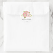 Ranunculus Perzik Bloemenbruiloft Stickers (Tas)