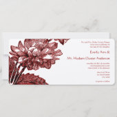  Ranunculus Roos Bourgondië bruiloft Kaart (Achterkant)