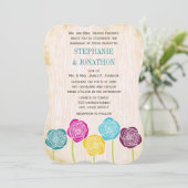 Ranunculus Roos Mint Pink Modern Wedding Invite Kaart (Staand voorkant)