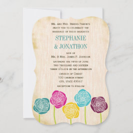 Ranunculus Roos Mint Pink Modern Wedding Invite Kaart