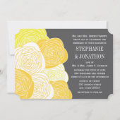 Ranunculus Roos Yellow en Gray Modern Wedding Kaart (Voorkant)