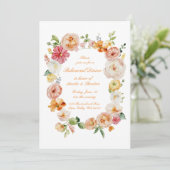 Ranunculus Summer Garden Rehearsal Dinner Invite Kaart (Staand voorkant)
