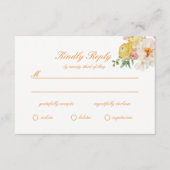 Ranunculus Summer Garden Wedding RSVP Kaart (Voorkant)
