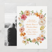 Ranunculus Summer Garden Wedding Save the Date Kaart (Voorkant / Achterkant)