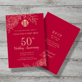 Ranunculus Traditioneel Chinees Jubileum Kaart