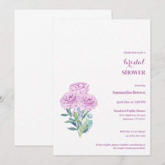 Ranunculus volledig Vrijgezellenfeest Kaart (Voorkant / Achterkant)