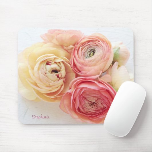 ranunculus warme kleuren mousepad muismat (Met muis)