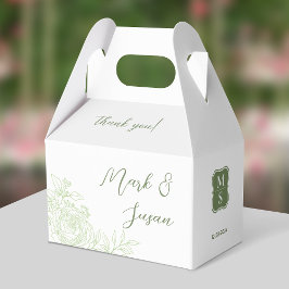 Ranunculus Wedding Bedankt Favoriete Box (Groen) Bedankdoosjes