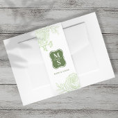 Ranunculus Wedding Invitation Belly Band Uitnodigingen Wikkel