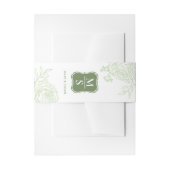 Ranunculus Wedding Invitation Belly Band Uitnodigingen Wikkel (Voorkant Voorbeeld)
