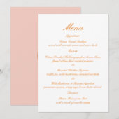 Ranunculus Zomer Tuin Bruiloftsmenu Kaart (Voorkant / Achterkant)