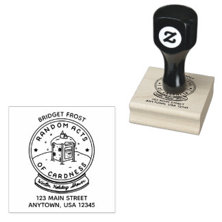 RAOC Winter Vakantie Douche Stamp Rubberstempel