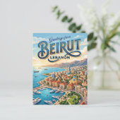 Raouché Rocks (Duivenrotsen) Libanon Briefkaart (Staand voorkant)