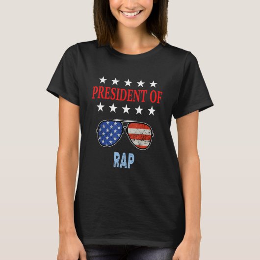 Rap Accessoires Amerikaanse vlag Rap Gezegde T-shirt (Voorkant)