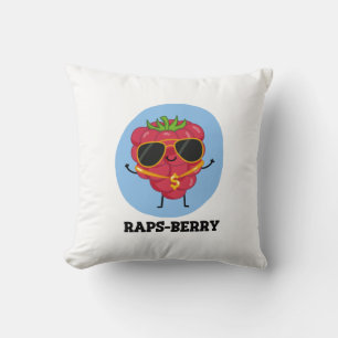 Rap-bes Funny Rapper Raspberry Pun Kussen