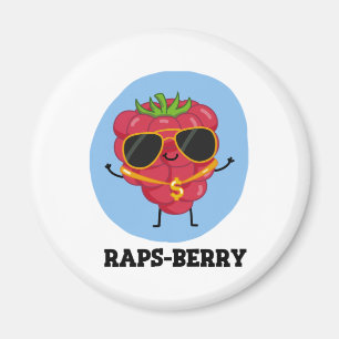 Rap-bes Funny Rapper Raspberry Pun Magneet