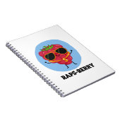Rap-bes Funny Rapper Raspberry Pun Notitieboek (Rechterzijde)