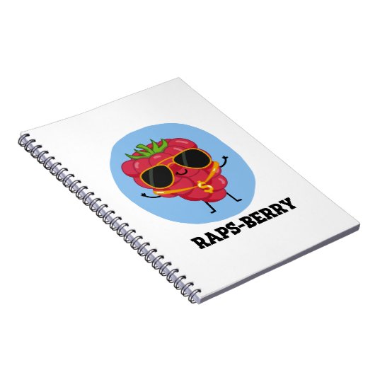 Rap-bes Funny Rapper Raspberry Pun Notitieboek (Rechterzijde)