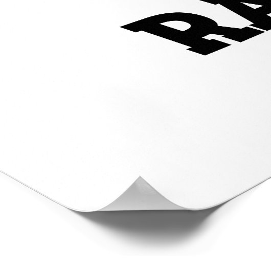 Rap-bes Funny Rapper Raspberry Pun Poster (Hoek)