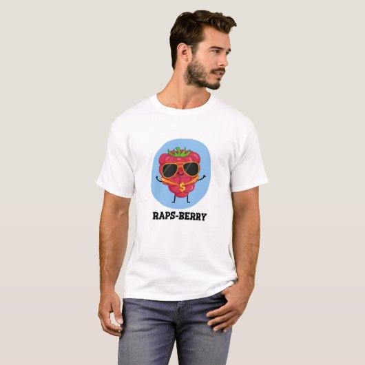 Rap-bes Funny Rapper Raspberry Pun T-shirt (Voorkant volledig)