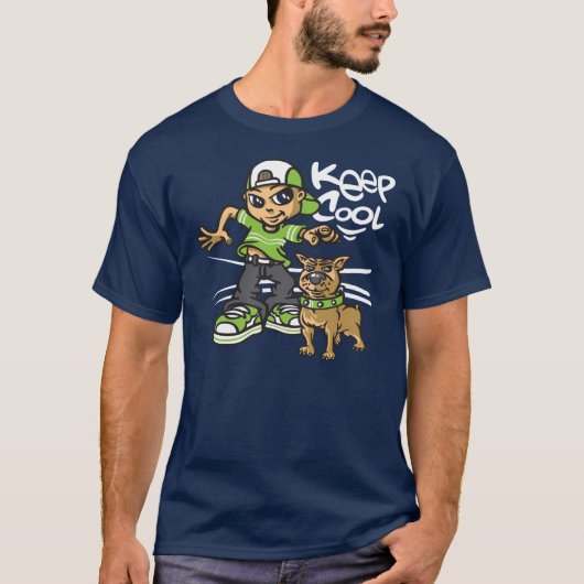 Rap boy and his dog t-shirt (Voorkant)