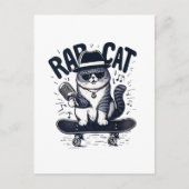 Rap Cat Harmony Briefkaart (Voorkant)