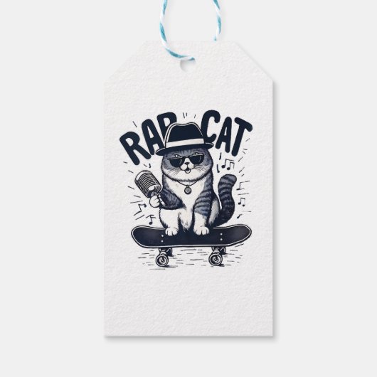 Rap Cat Harmony Cadeaulabel (Achterkant)