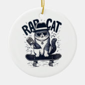 Rap Cat Harmony Keramisch Ornament (Voorkant)