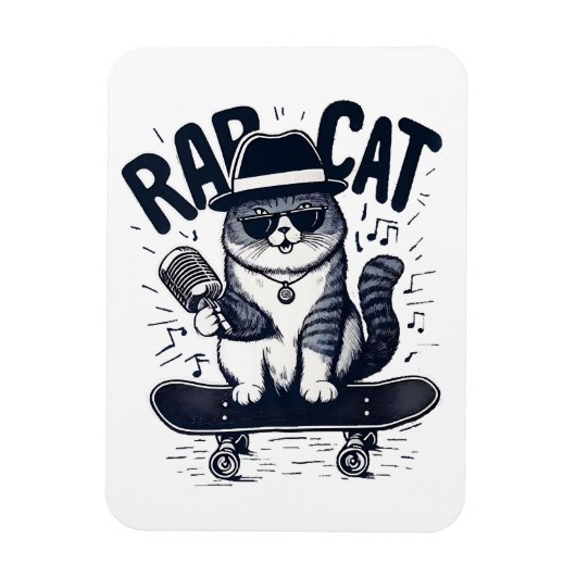 Rap Cat Harmony Magneet (Verticaal)