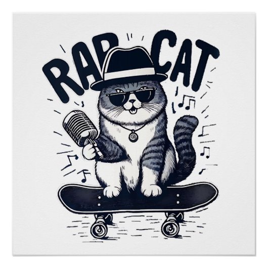 Rap Cat Harmony Perfect Poster (Voorkant)