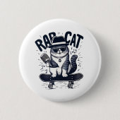 Rap Cat Harmony Ronde Button 5,7 Cm (Voorkant)