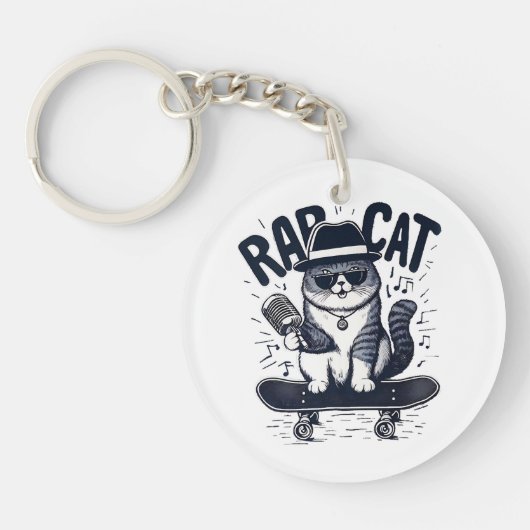 Rap Cat Harmony Sleutelhanger (Voorkant)