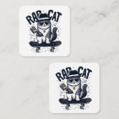 Rap Cat Harmony Vierkante Visitekaartje (Voorkant / Achterkant)