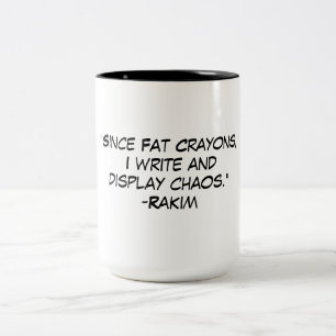 Rap citaat Rakim Fat Crayons Tweekleurige Koffiemok