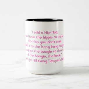 Rap citaat The Sugar Hill Gang Tweekleurige Koffiemok