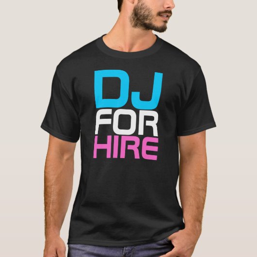 Rap Couture - DJ FOR HIRE T-shirt (Voorkant)