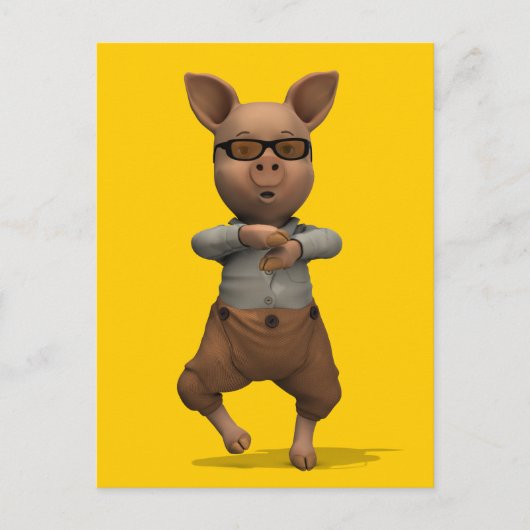 Rap Dancing Pig Briefkaart (Voorkant)