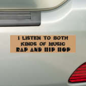 Rap en hiphop muziek bumpersticker (Op auto)