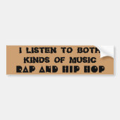 Rap en hiphop muziek bumpersticker (Voorkant)
